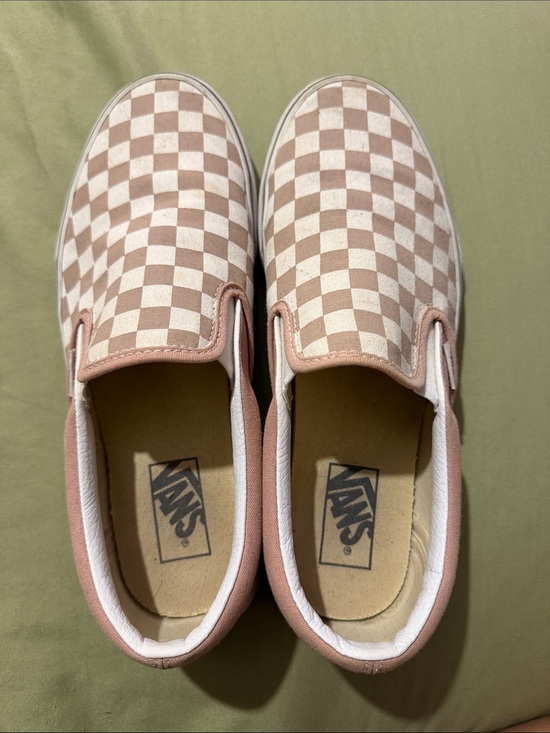 Vans Shoes - Vans Checkerboard Slip-On Sneakers in Pink and White